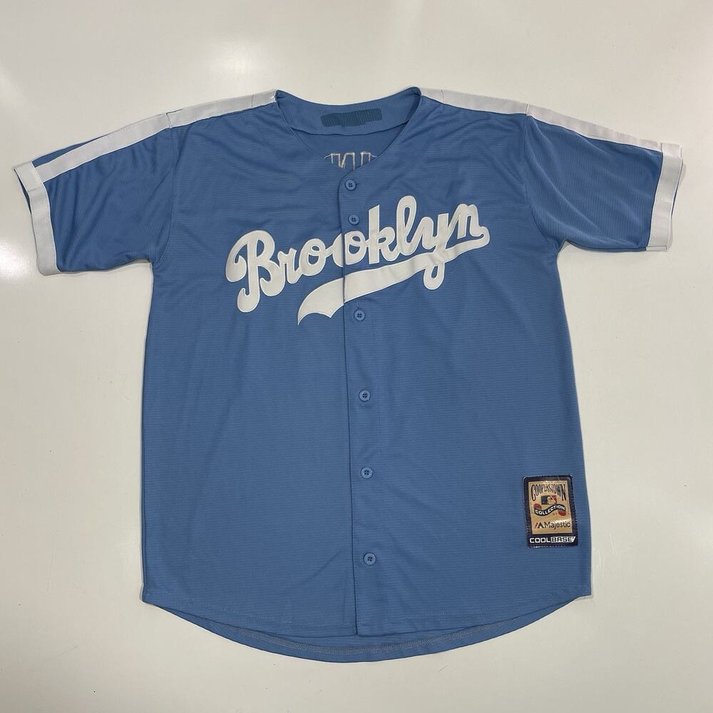 Majestic Jackie Robinson #42 Brooklyn Dodgers Jersey Large Cooperstown Cool Base